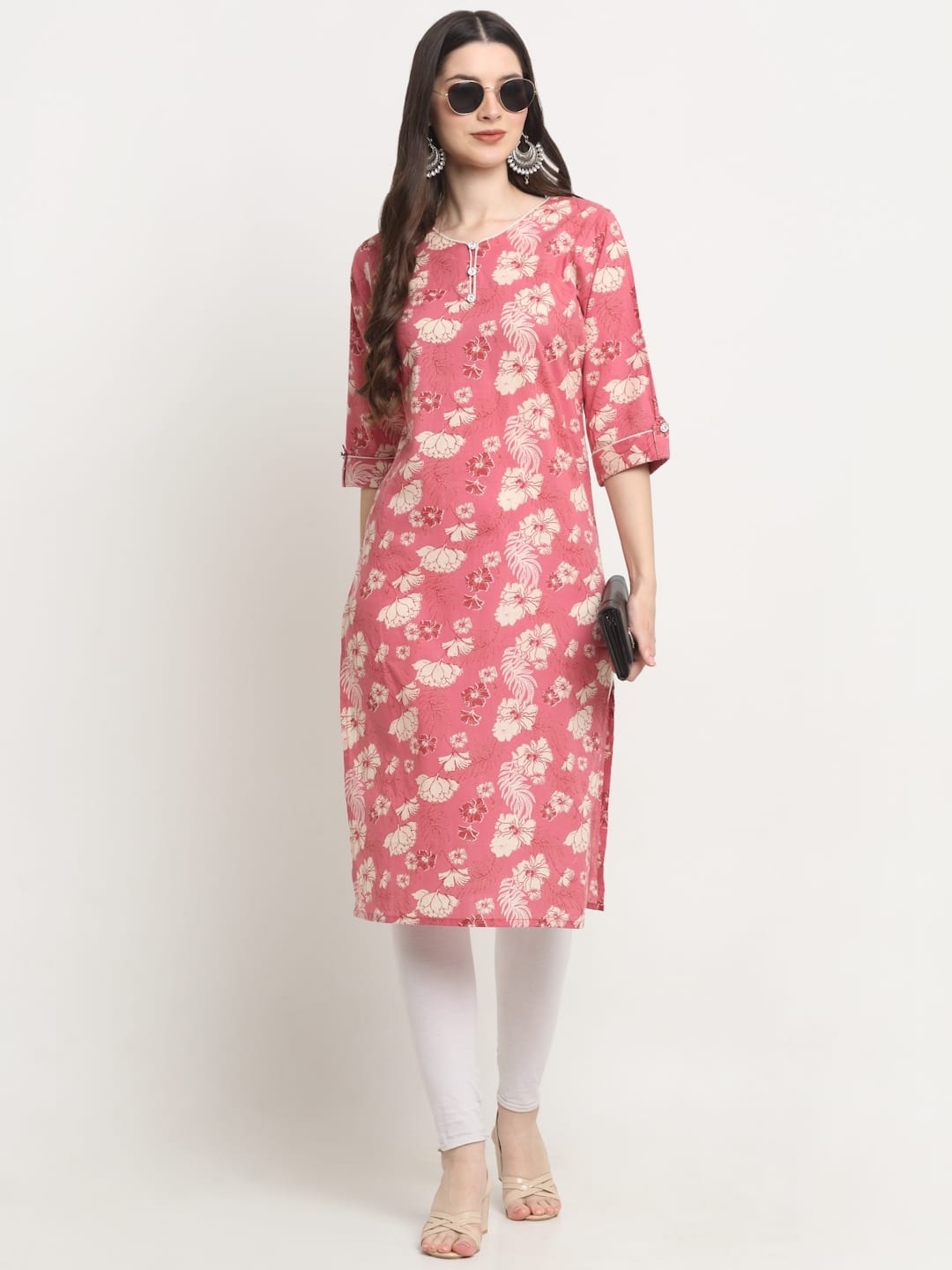 PINK COLOUR STRAIGHT KURTA